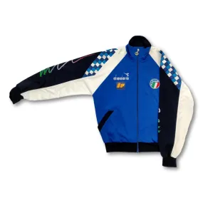 1990 blue Italy Diadora player-issue track jacket