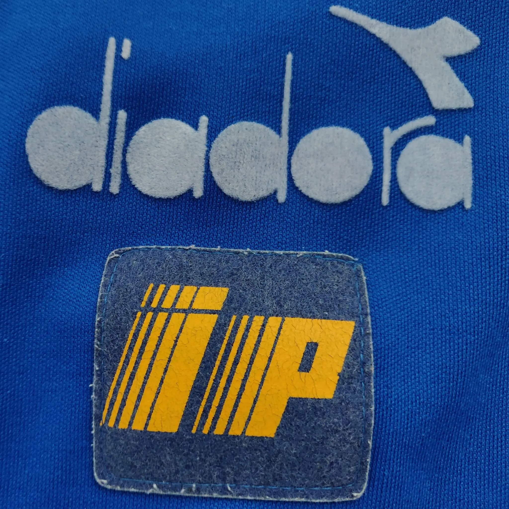 1990 blue Italy Diadora player-issue track jacket