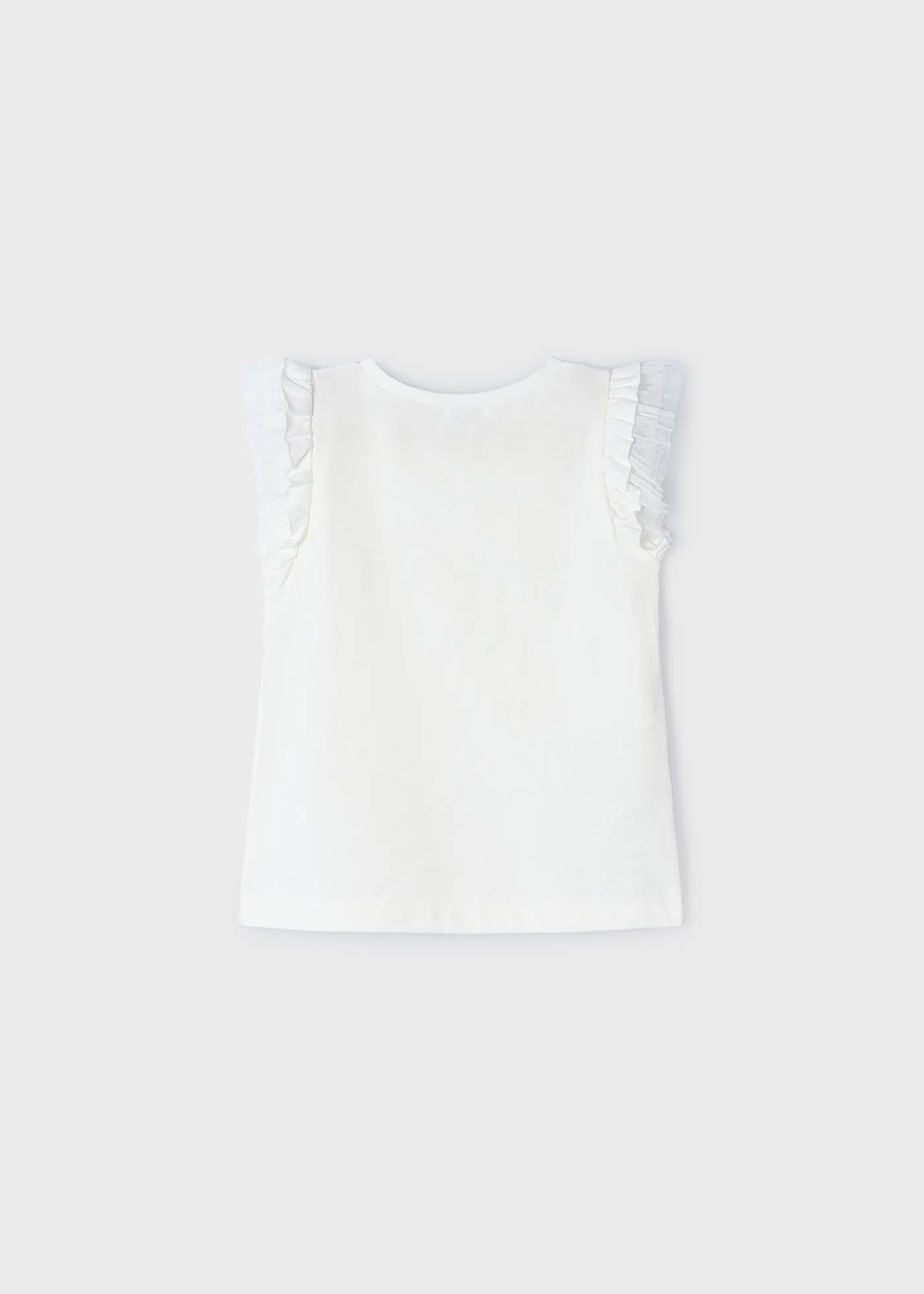 3079 - S/s t-shirt for girl - Natural-white