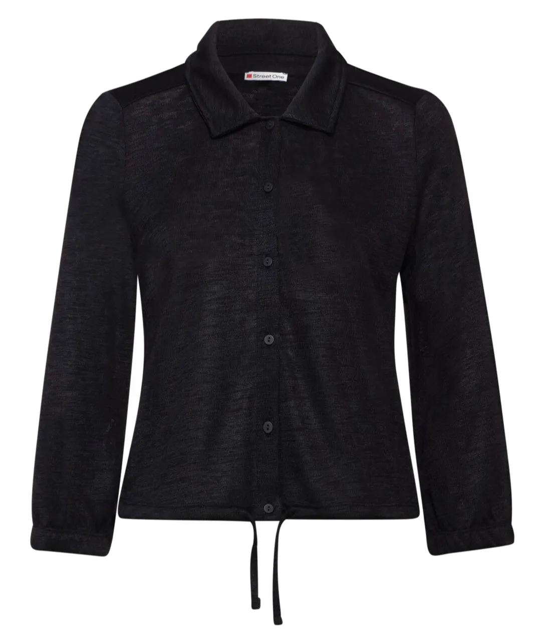 321658 - Linen Look Jacket- Black -Street One