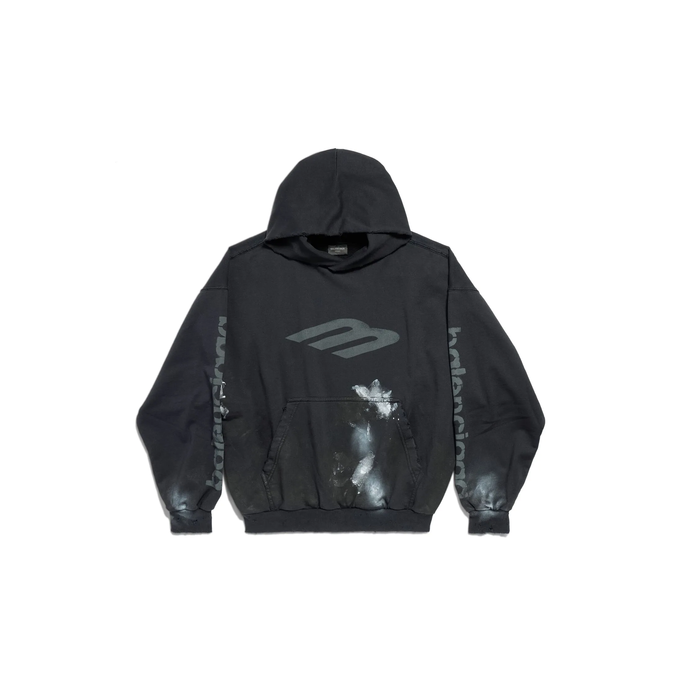 3B STENCIL HOODIE MEDIUM FIT IN BLACK