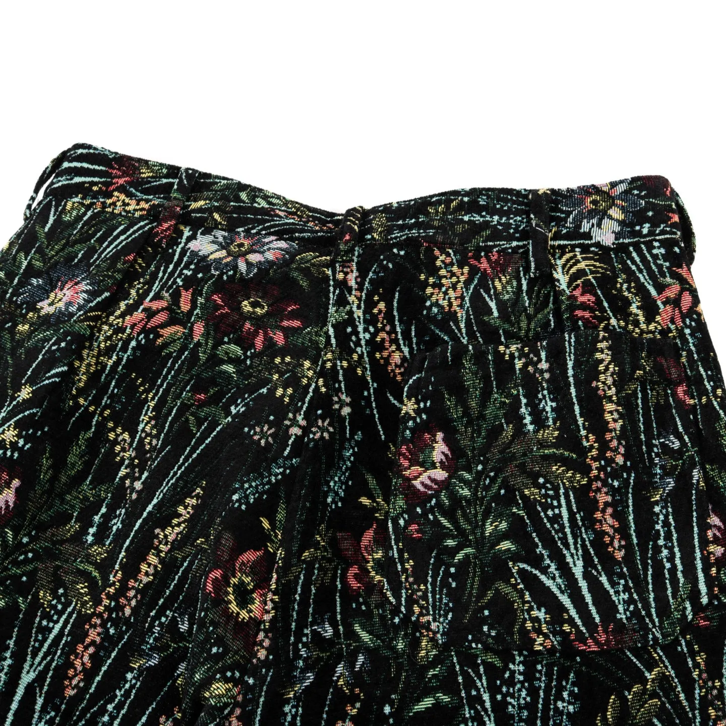 4SDESIGNS FB PLEAT PANT MULTI FLORAL GOBELIN BLACK