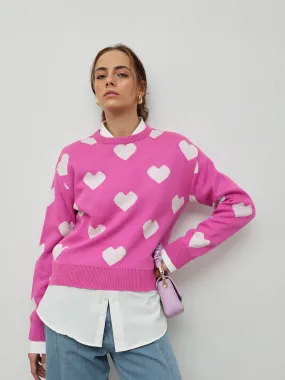 Acrylic Heart Sweater