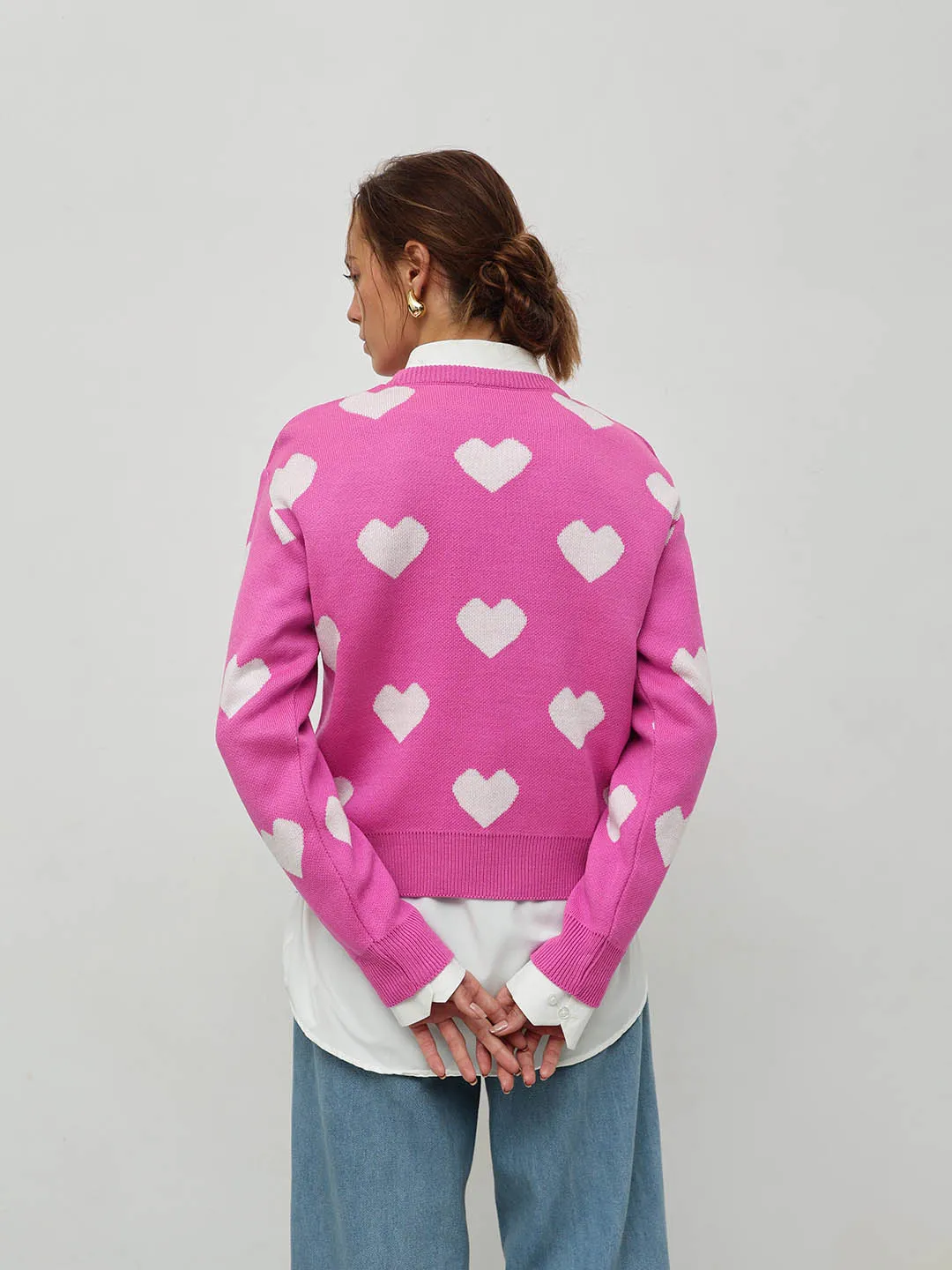 Acrylic Heart Sweater