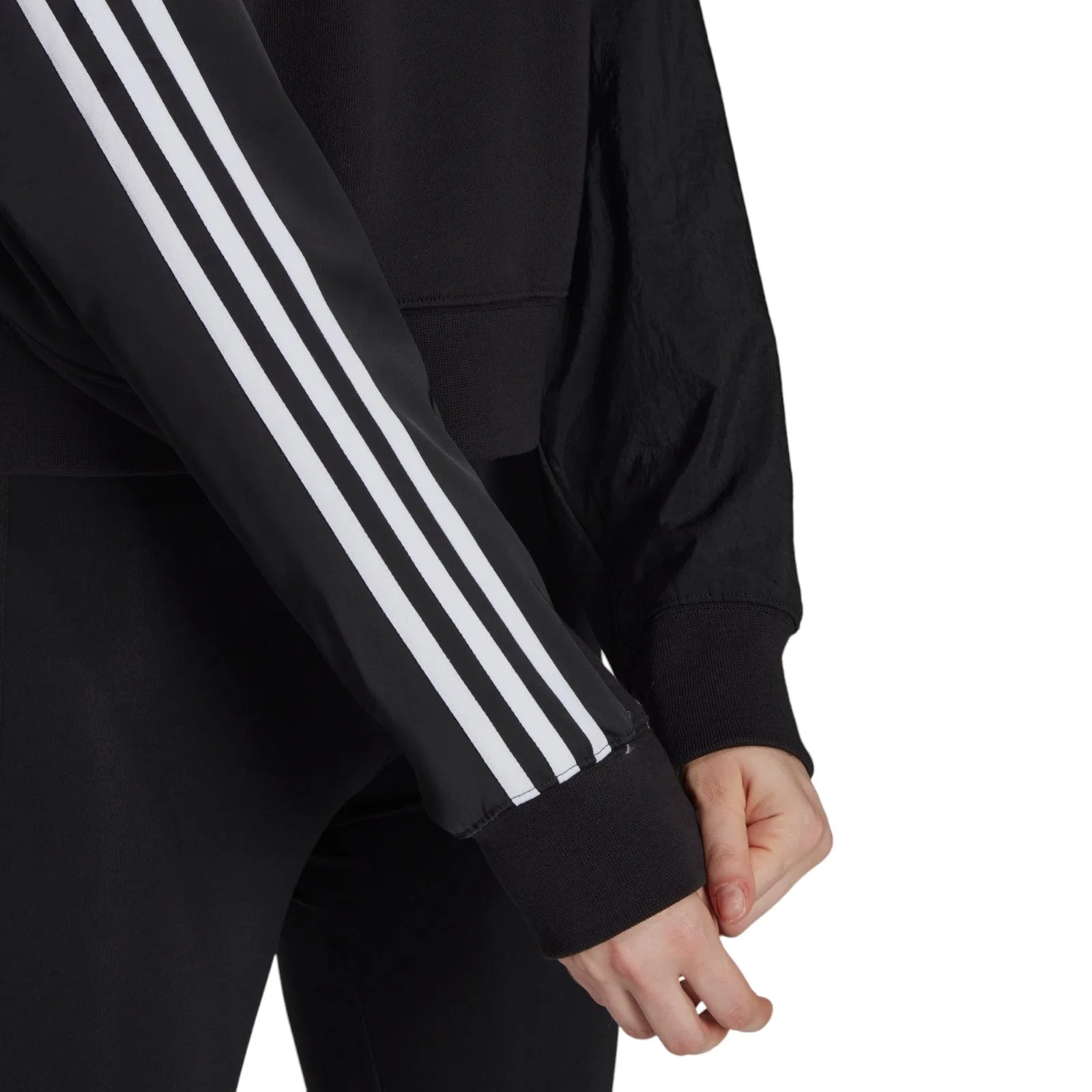 adidas Originals Womens Adicolor Split Trefoil Hoodie - Black