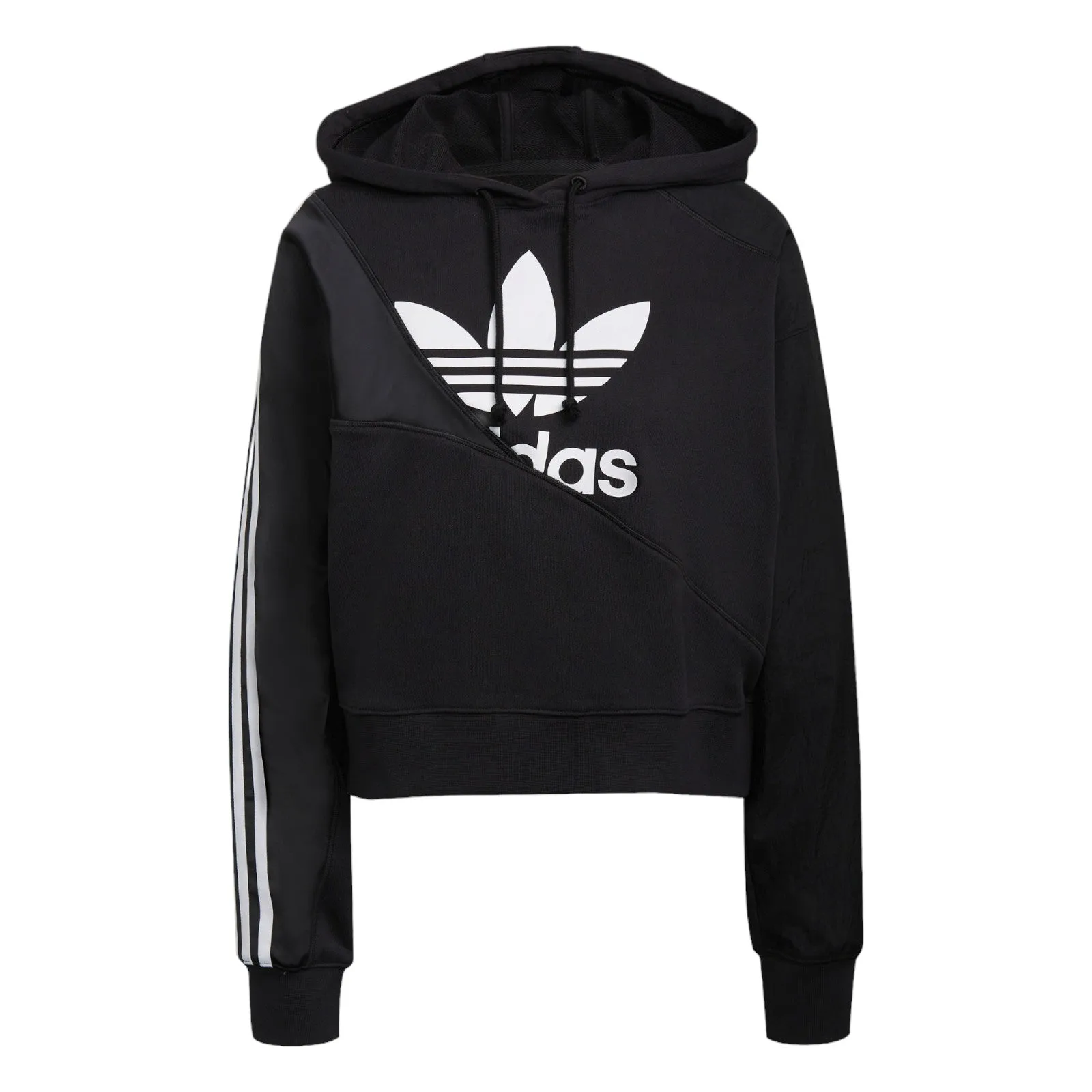 adidas Originals Womens Adicolor Split Trefoil Hoodie - Black