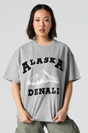 Alaska Chenille Embroidered Oversized T-Shirt