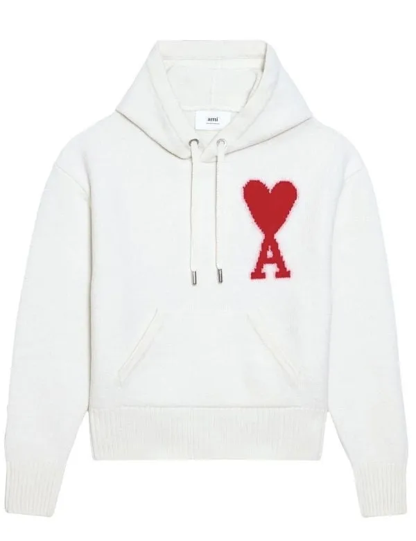 AMI PARIS  |Heart Unisex Wool Long Sleeves Logo Hoodies & Sweatshirts