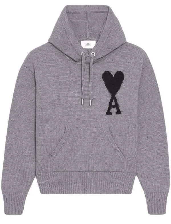 AMI PARIS  |Heart Unisex Wool Long Sleeves Logo Hoodies & Sweatshirts