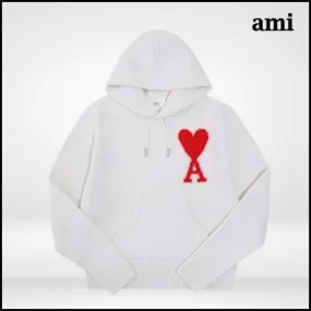 AMI PARIS  |Unisex Street Style Logo Hoodies & Sweatshirts