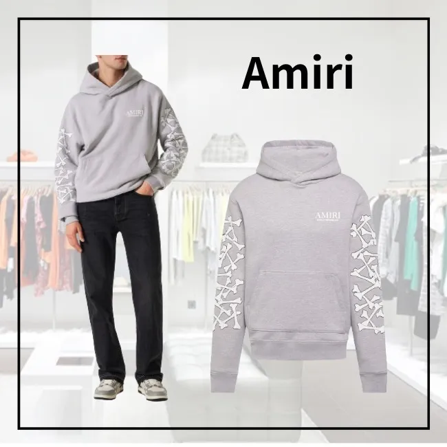 AMIRI  |Street Style Long Sleeves Cotton Hoodies