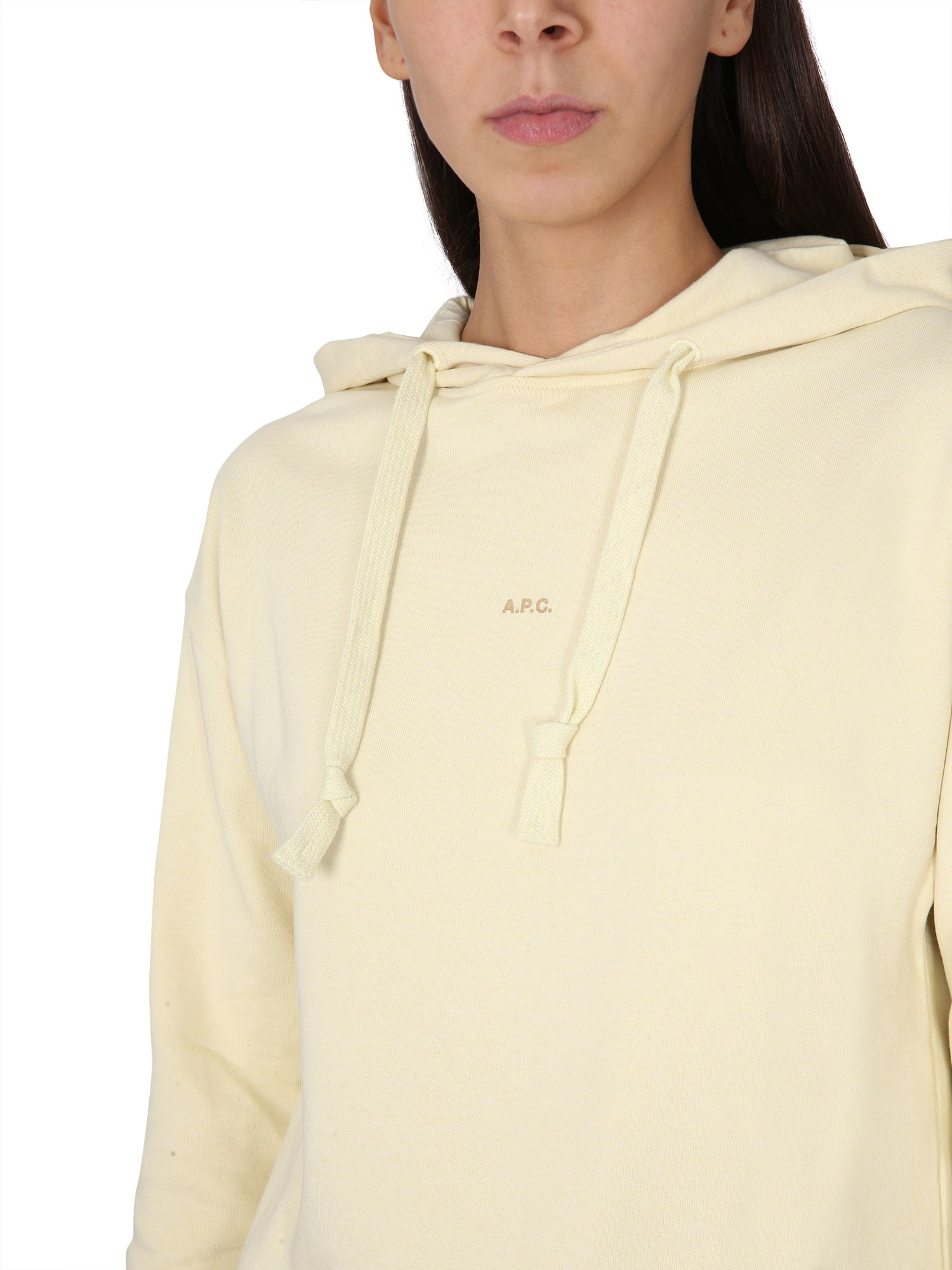 A.P.C.    COTTON SWEATSHIRT WITH MICRO LOGO