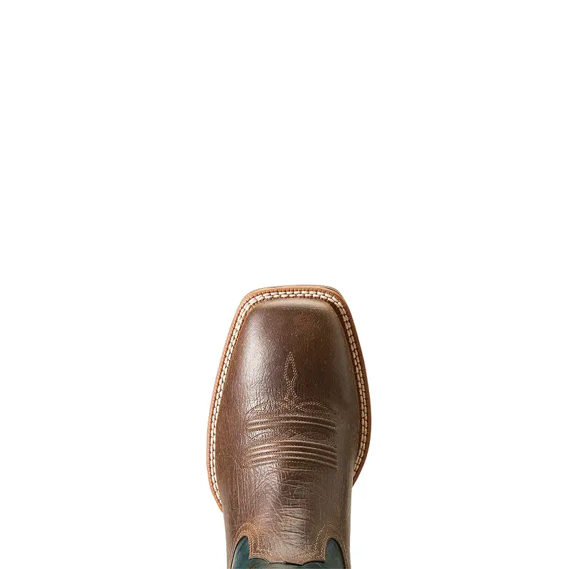 'Ariat' Men's 12 Granger Ultra Western Square Toe - Brown Bark / Sea Green