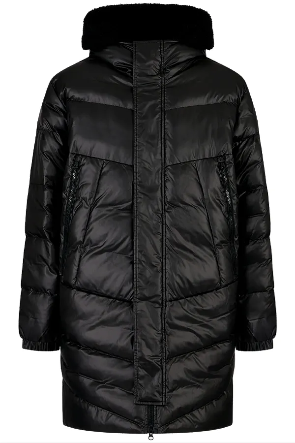 Armani EA7 Winter Parka Hooded Jacket Black