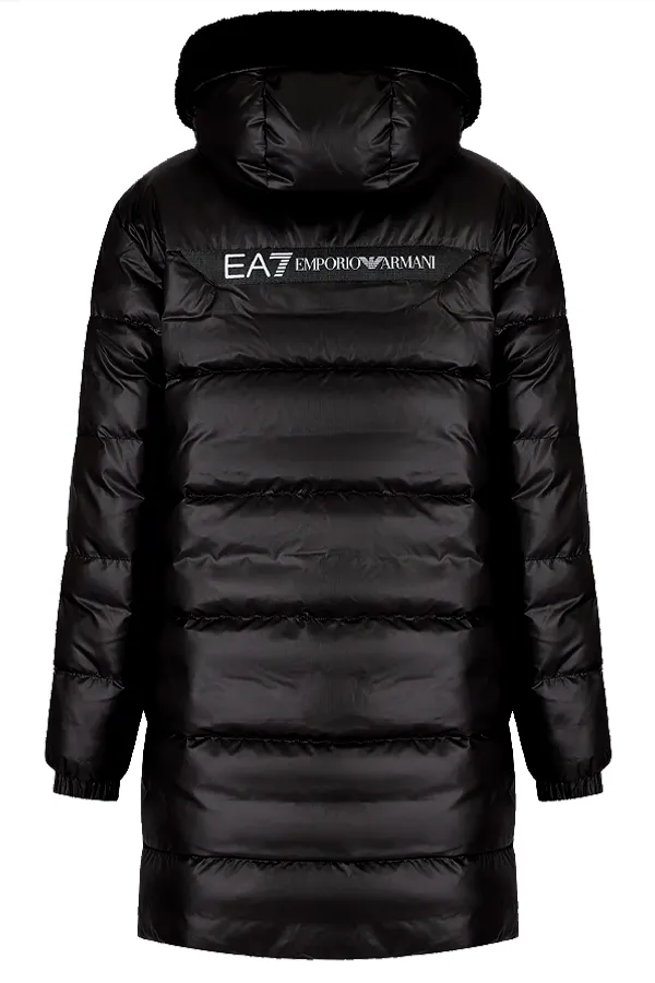 Armani EA7 Winter Parka Hooded Jacket Black