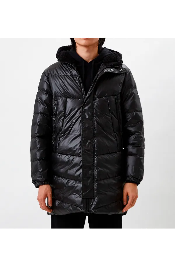 Armani EA7 Winter Parka Hooded Jacket Black