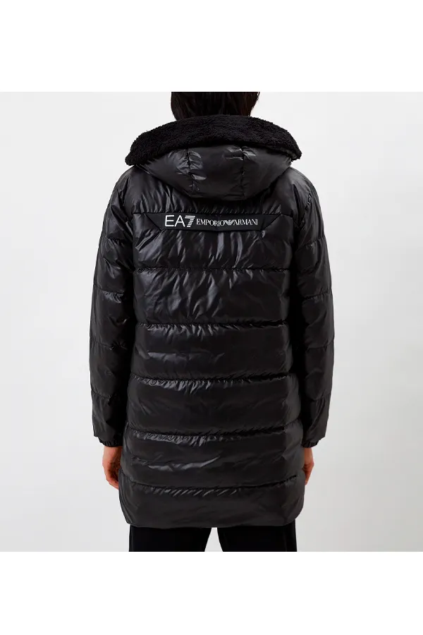 Armani EA7 Winter Parka Hooded Jacket Black