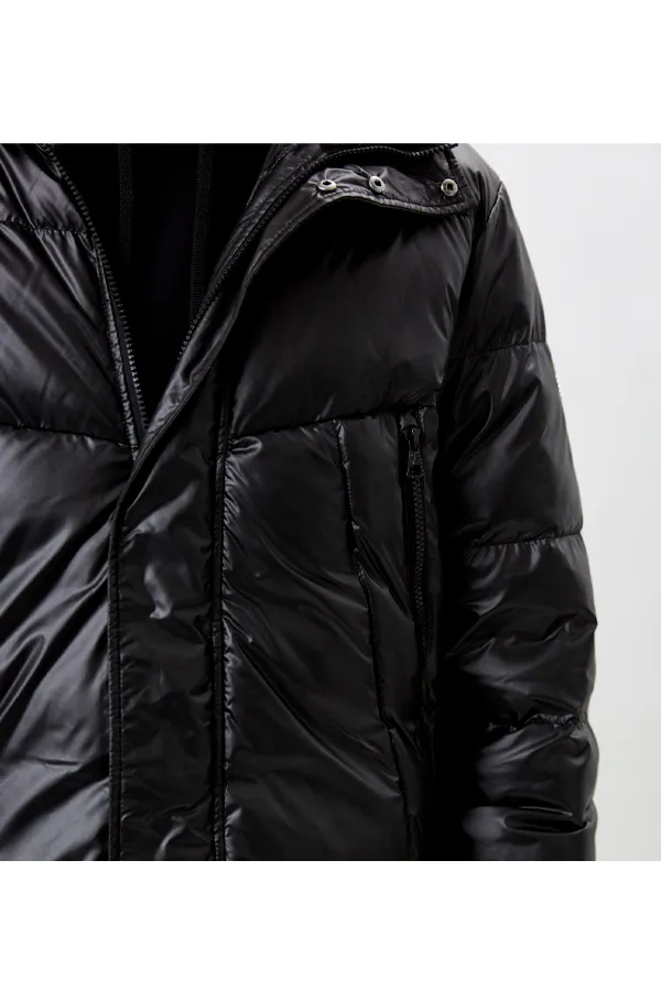 Armani EA7 Winter Parka Hooded Jacket Black