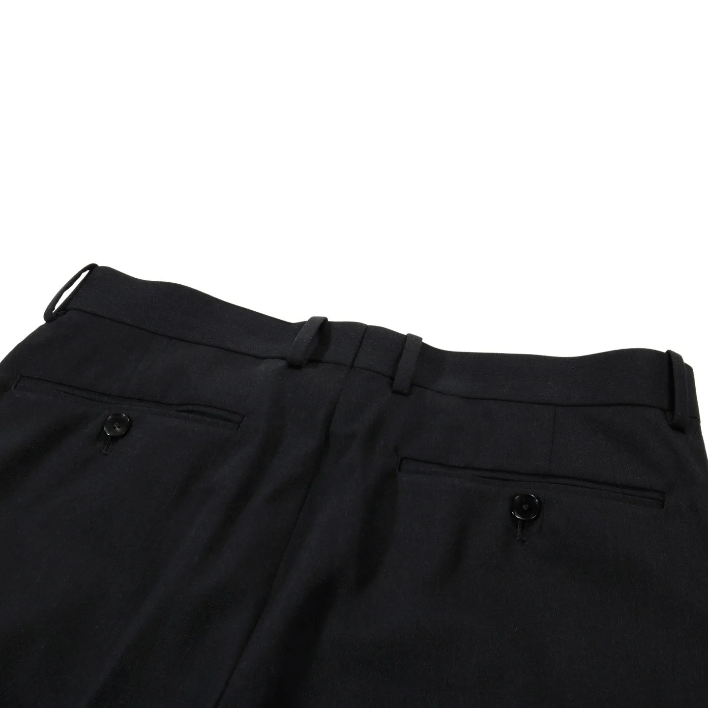 AURALEE LIGHT WOOL MAX GABARDINE SLACKS BLACK