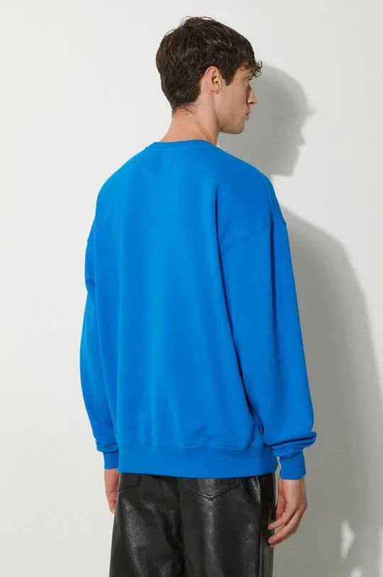 Awake NY cotton sweatshirt Awake Crewneck men's blue color SP24-CN002