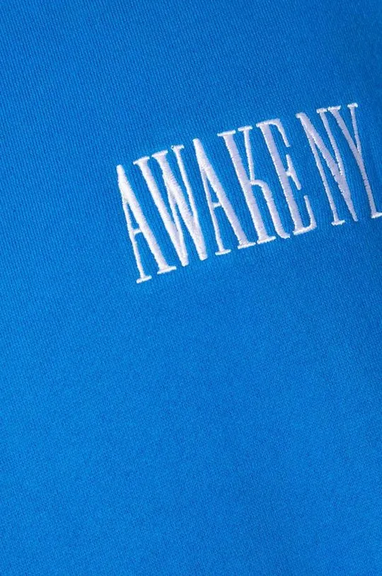 Awake NY cotton sweatshirt Awake Crewneck men's blue color SP24-CN002