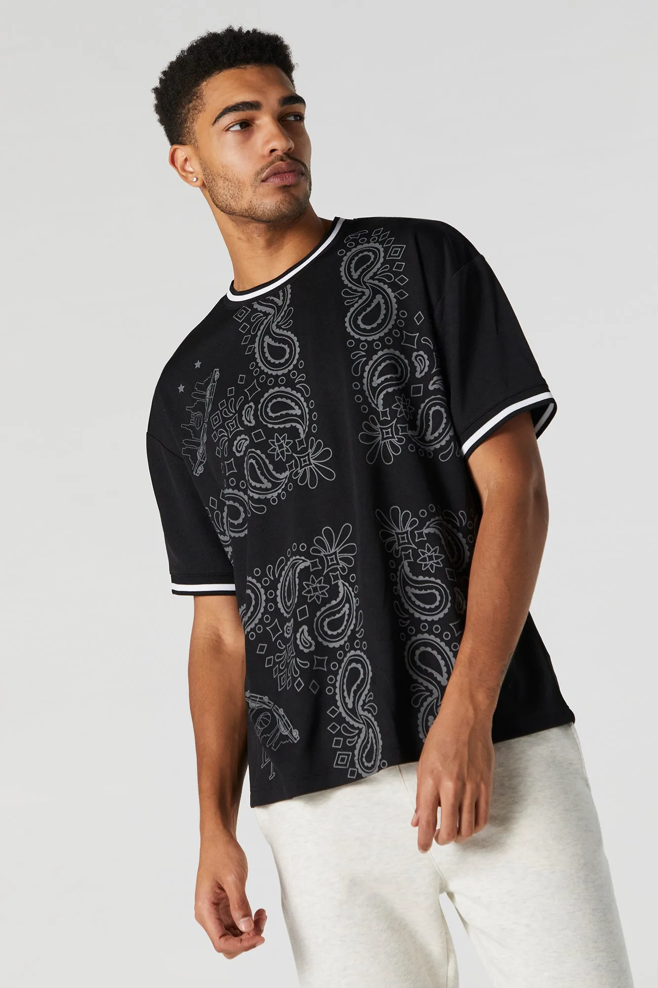 Bandana Print Relaxed T-Shirt