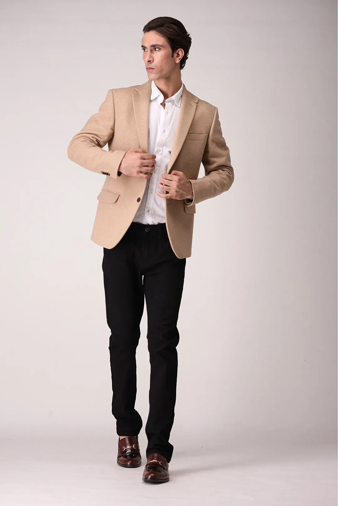 Beige Tweed Blazer