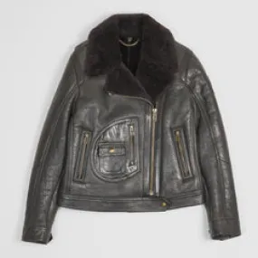 Belstaff Ladies Shearling Perfecto Danescroft Leather Jacket