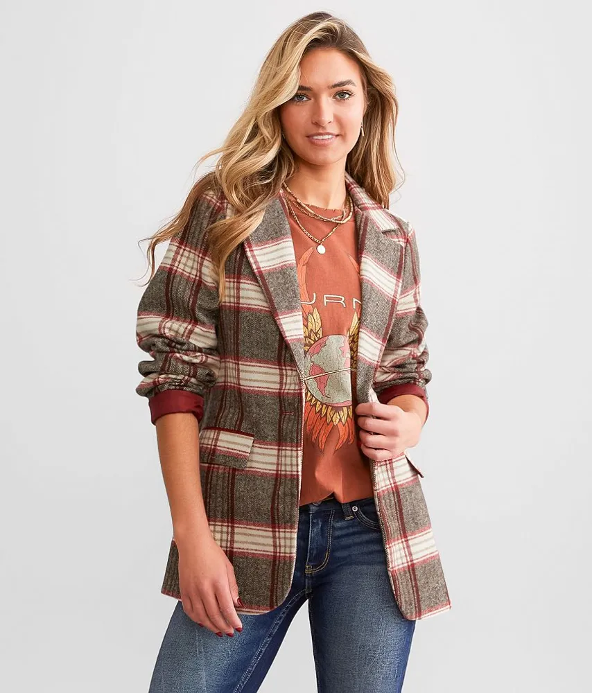 BKE Plaid Blazer