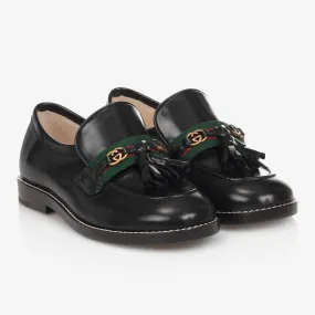 Black Leather Loafer Shoes