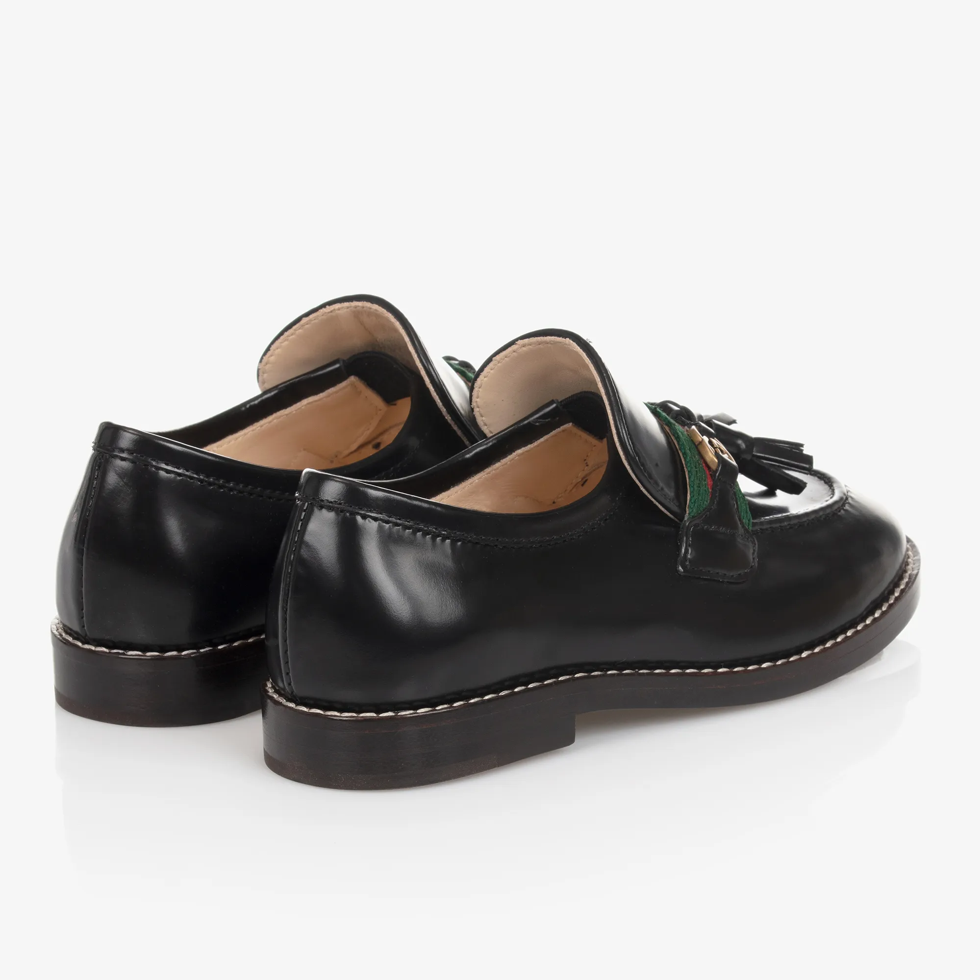 Black Leather Loafer Shoes