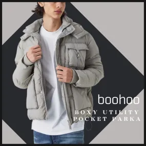 boohoo  |Unisex Street Style Plain Hoodies