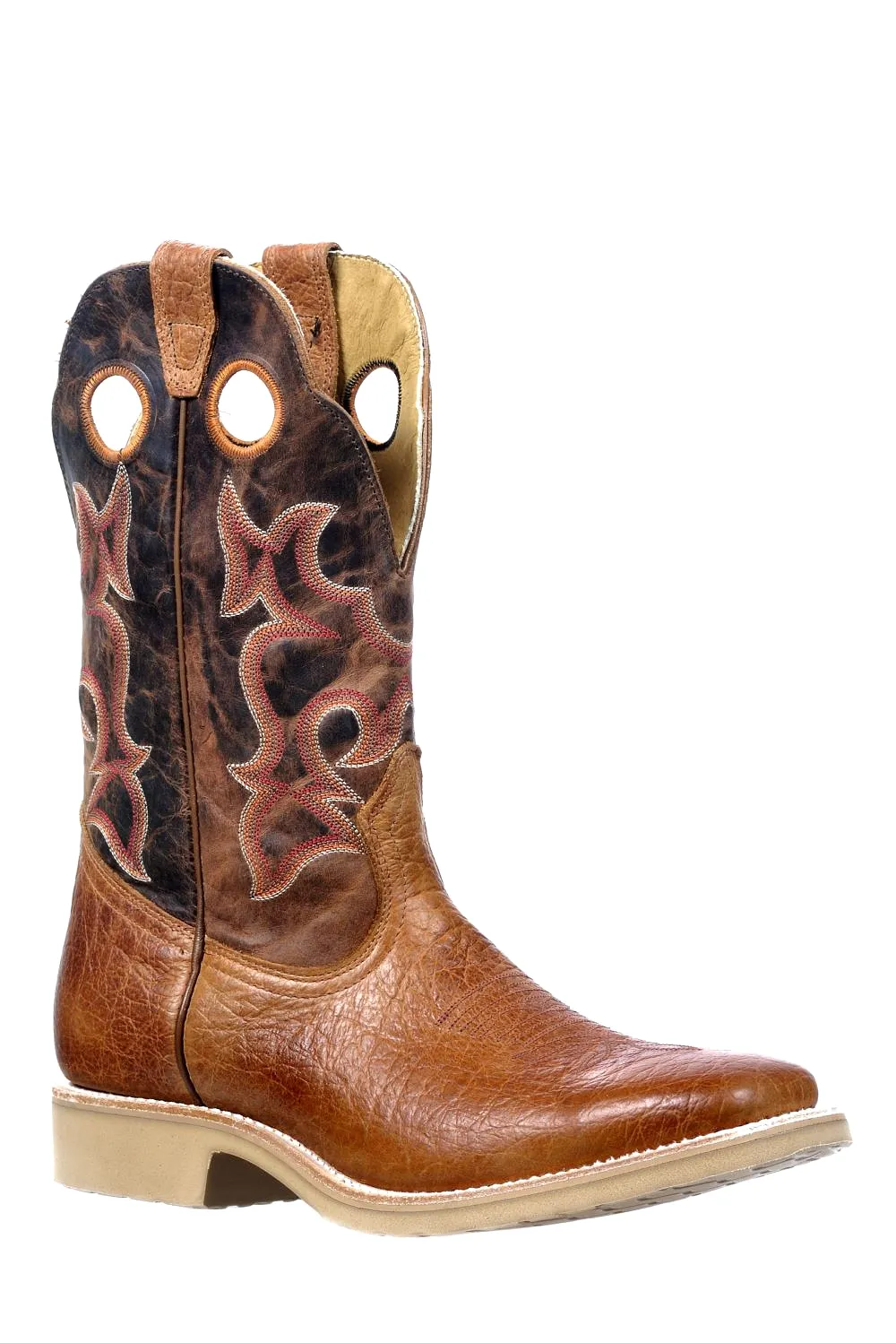 'Boulet' Men's 12 Western Wide Square Toe - Blister Cognac / Navajo Honey