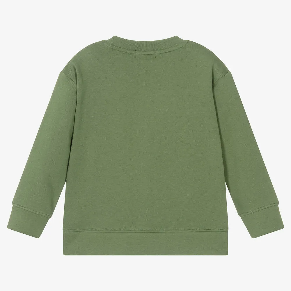 Boys Green Organic Cotton Sweatshirt