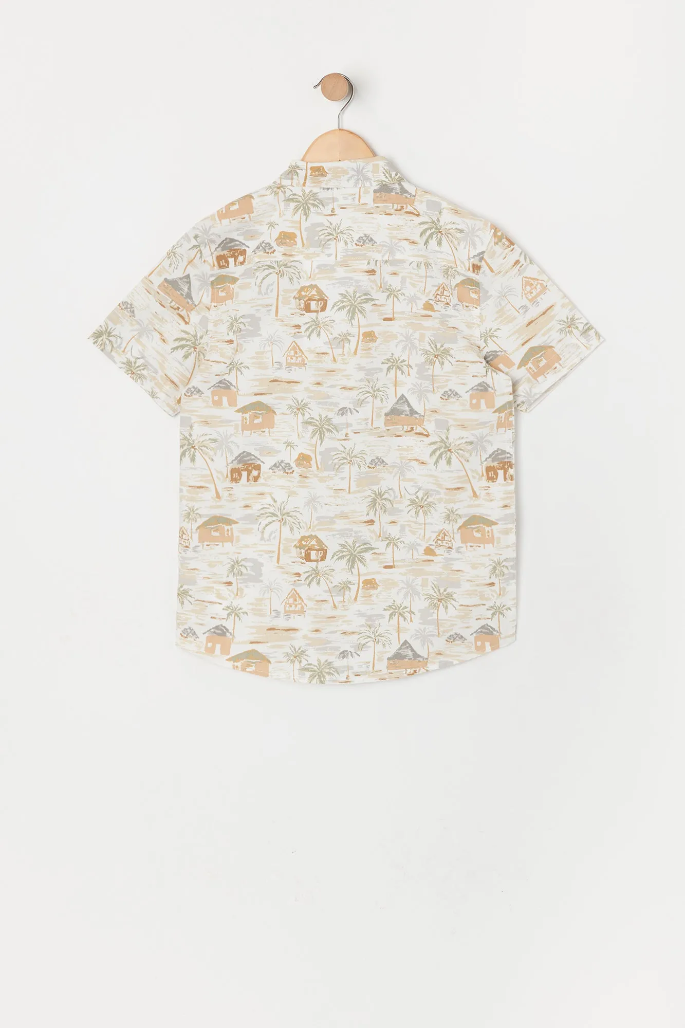 Boys Palm Tree Print Short Sleeve Top