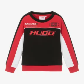 Boys Red Racing Cotton Sweatshirt