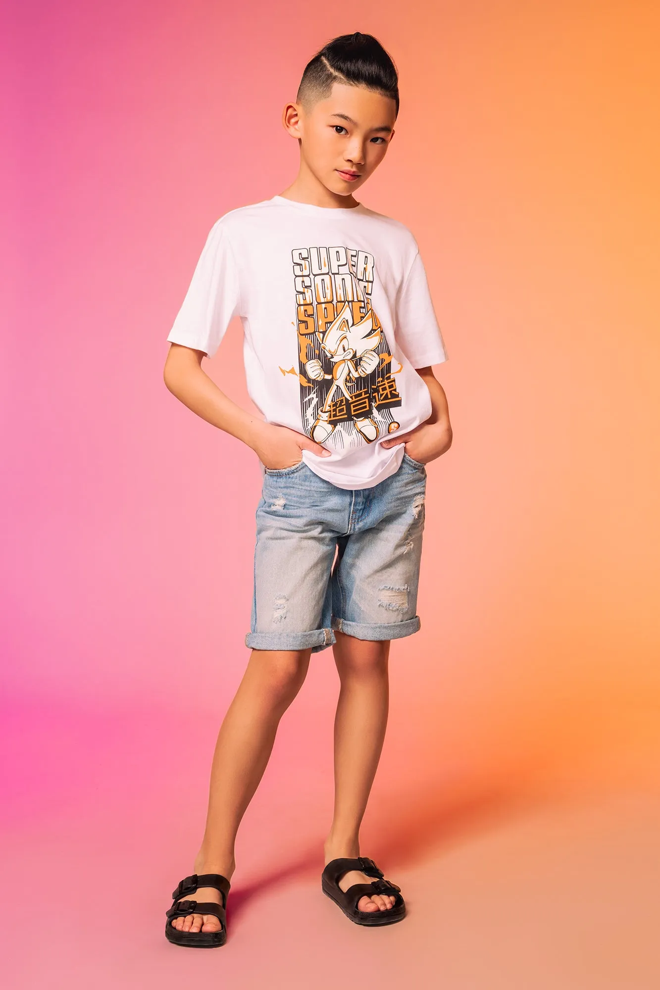 Boys Super Sonic Speed Graphic T-Shirt