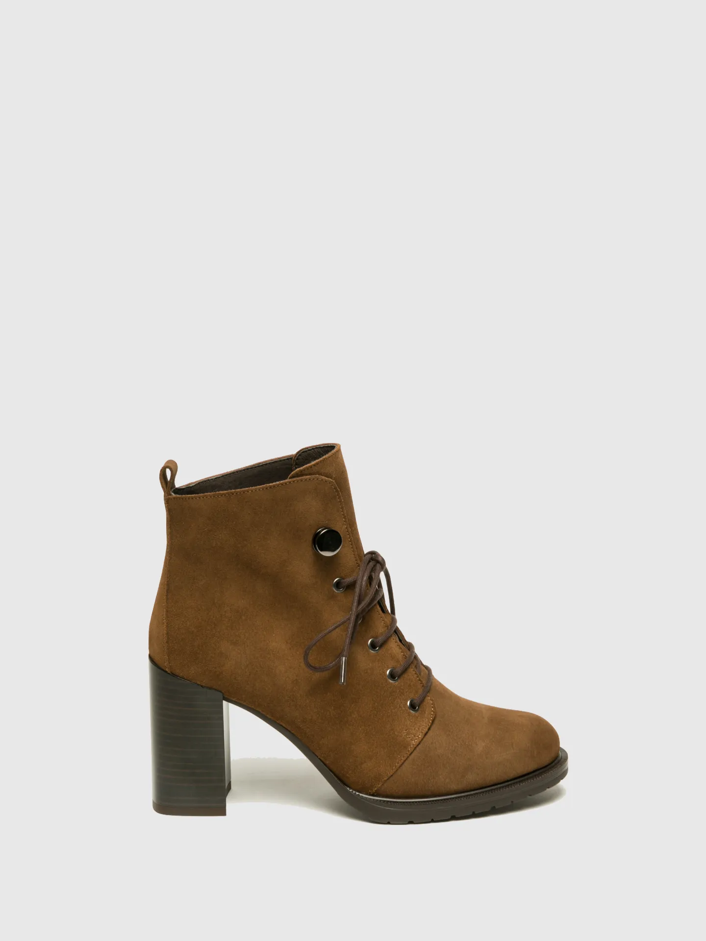 Brown Lace-up Ankle Boots