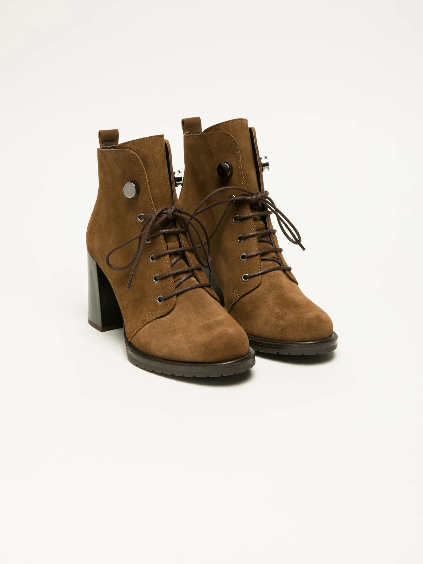 Brown Lace-up Ankle Boots