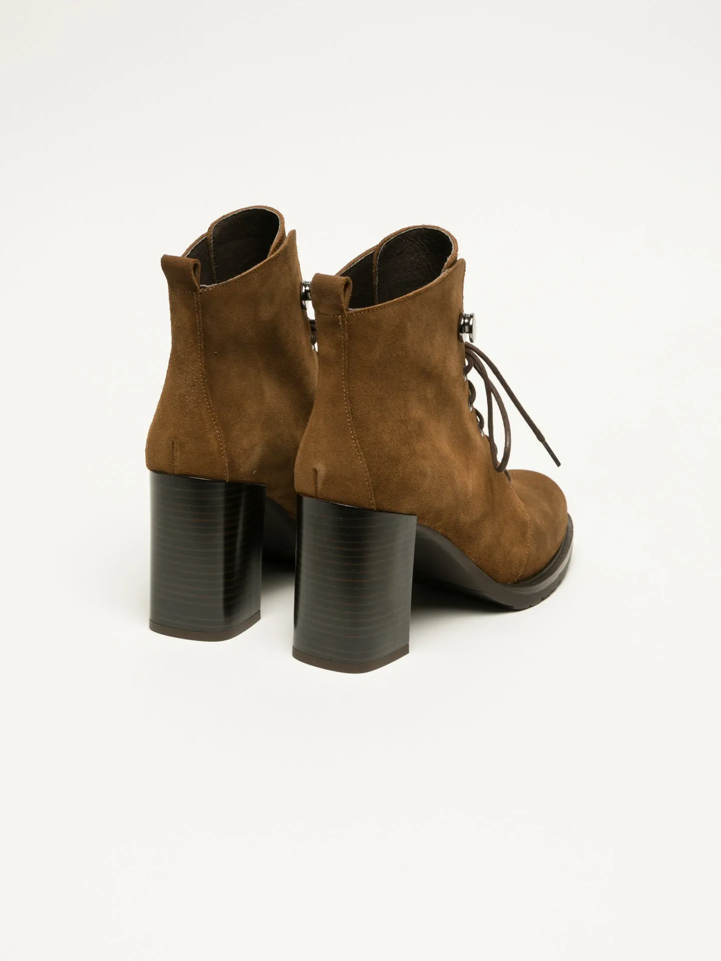 Brown Lace-up Ankle Boots