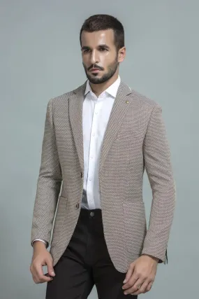 Brown Textured Blazer