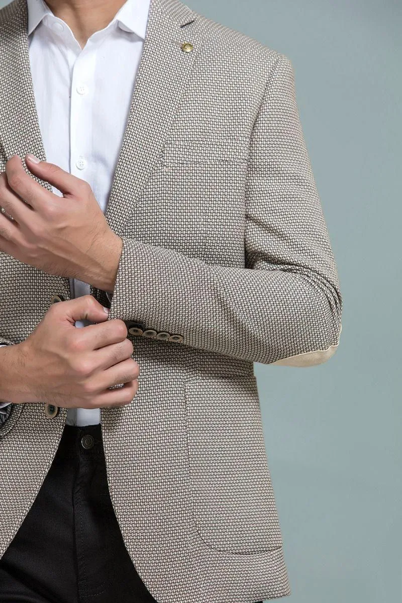 Brown Textured Blazer