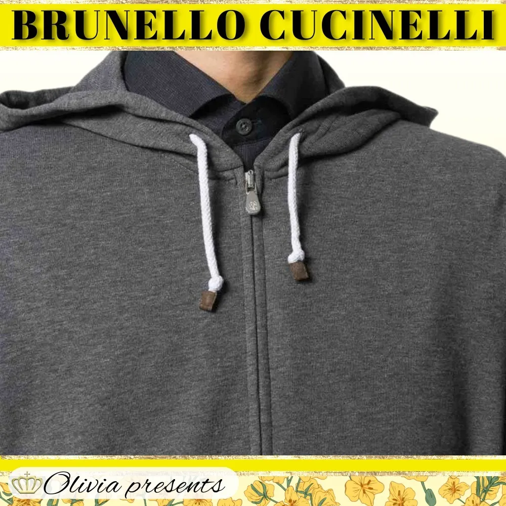 BRUNELLO CUCINELLI  |Long Sleeves Plain Logo Hoodies