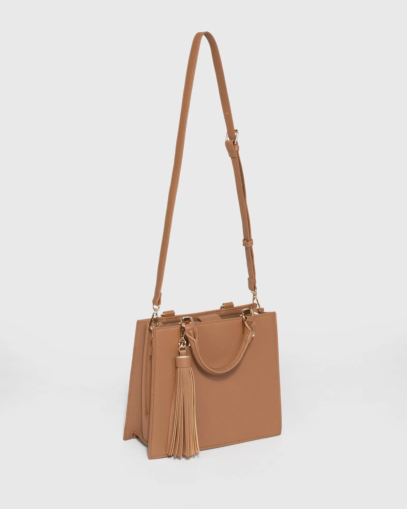 Caramel Rylee Medium Tote Bag