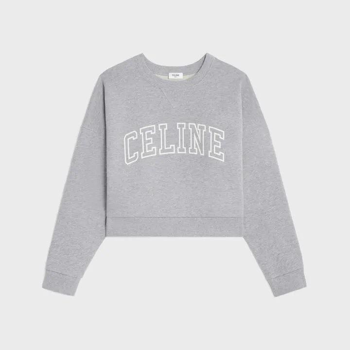 CELINE  |Long Sleeves Plain Cotton Logo Hoodies & Sweatshirts