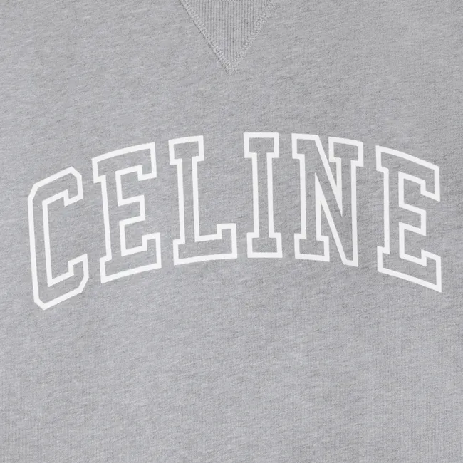 CELINE  |Long Sleeves Plain Cotton Logo Hoodies & Sweatshirts