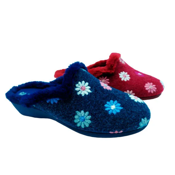 Chinela franela bordada Marpen Slippers