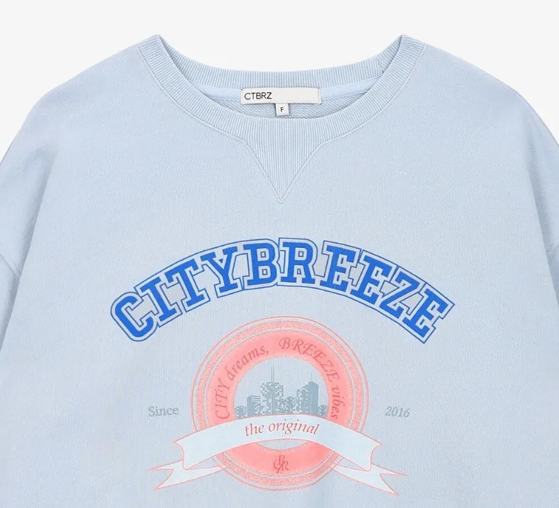 citybreeze  |U-Neck Long Sleeves Cotton Hoodies & Sweatshirts