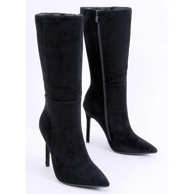 Classic suede high heel boots Marissa Black