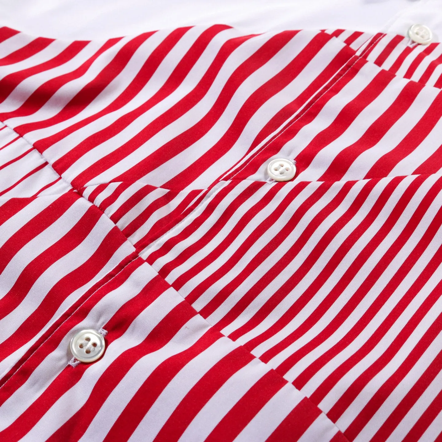 COMME DES GARCONS SHIRT B006 SHIRT WHITE / RED STRIPE MIX